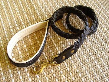 Braided Handcrafted Leather Dog Leash