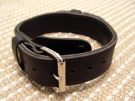 American Bulldog 2 ply leather agitation dog collar with handle 